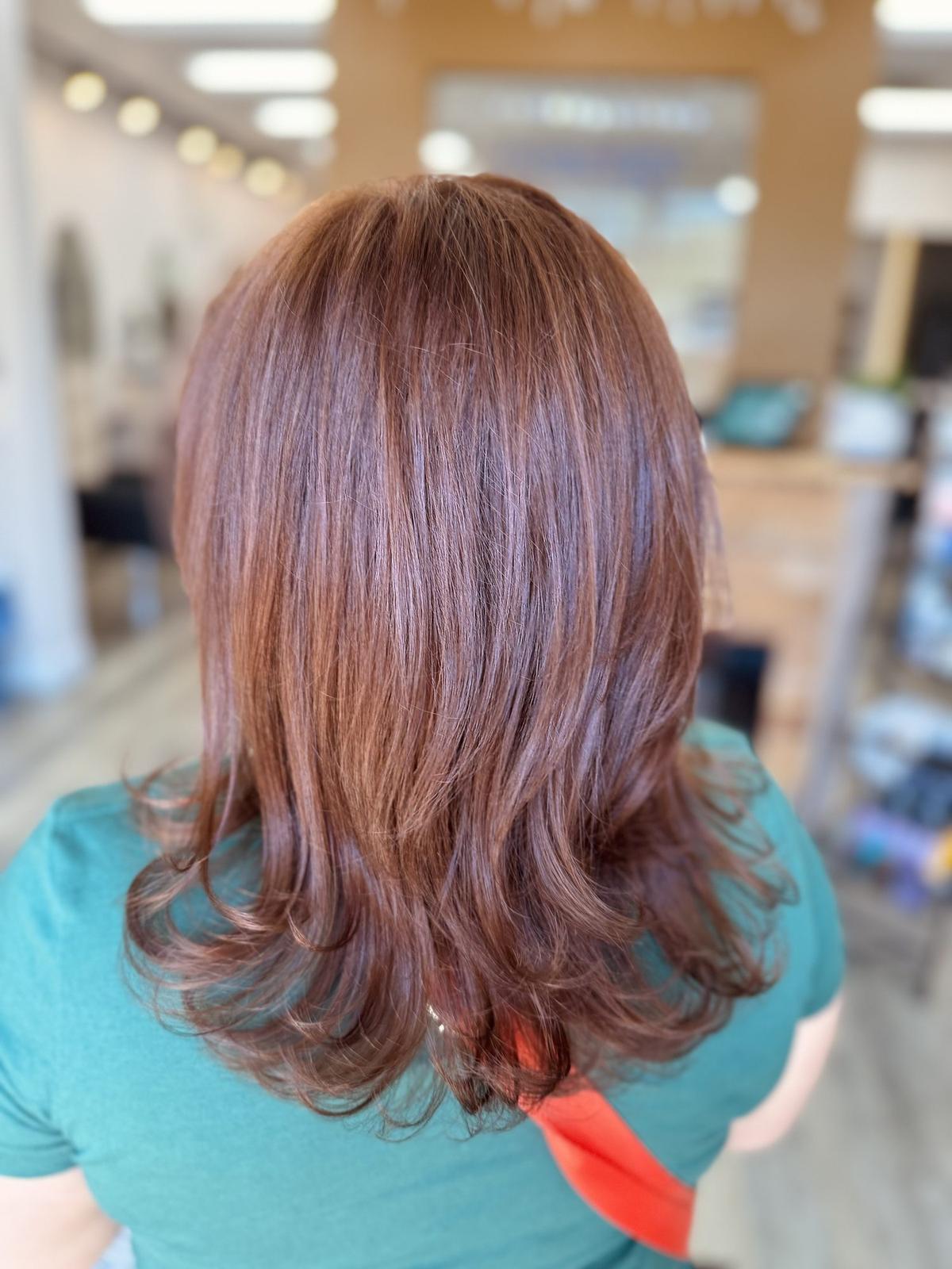 Foilyage hair color result by Cynergy Color Bar