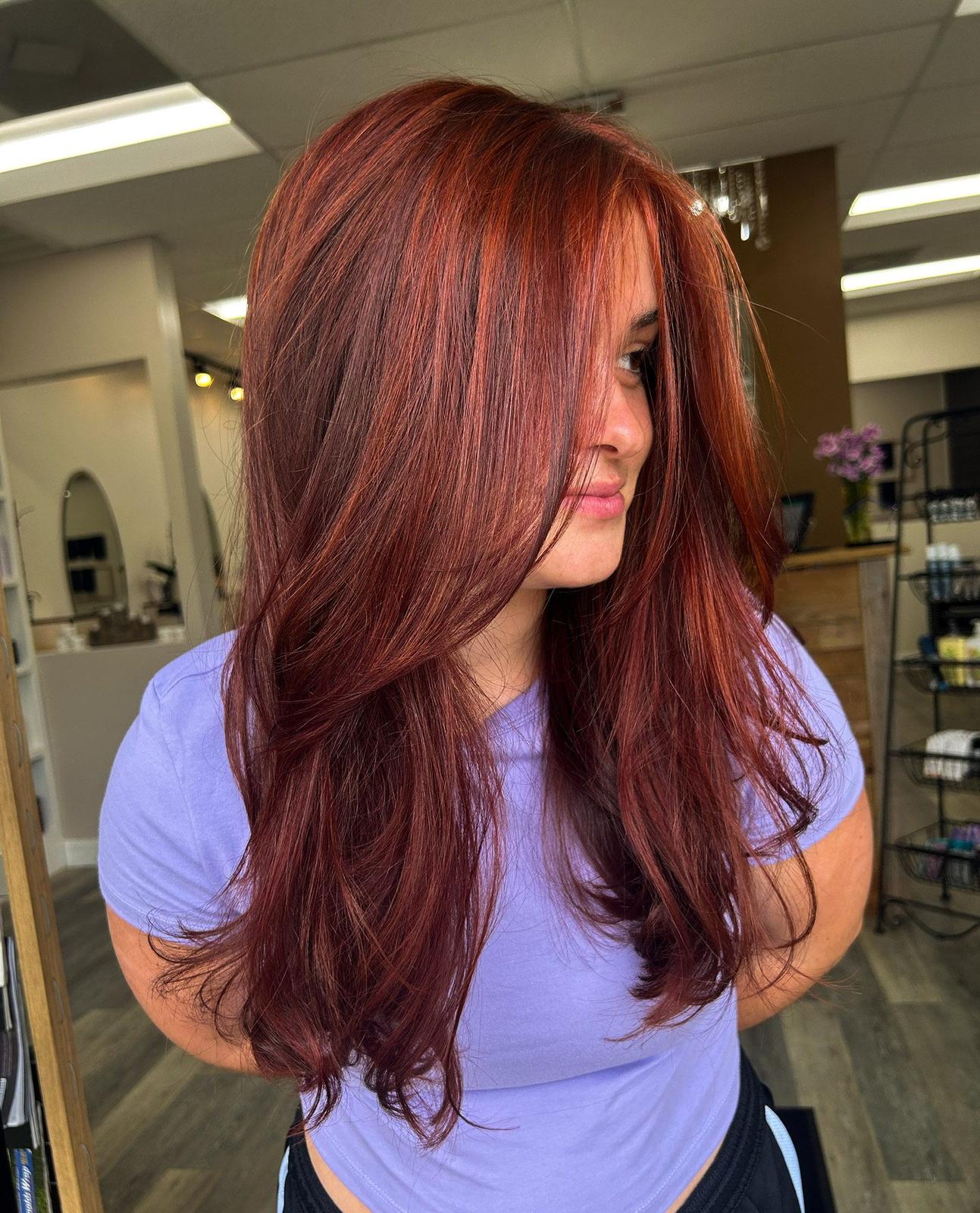 Long hair cut by Cynergy Color Bar